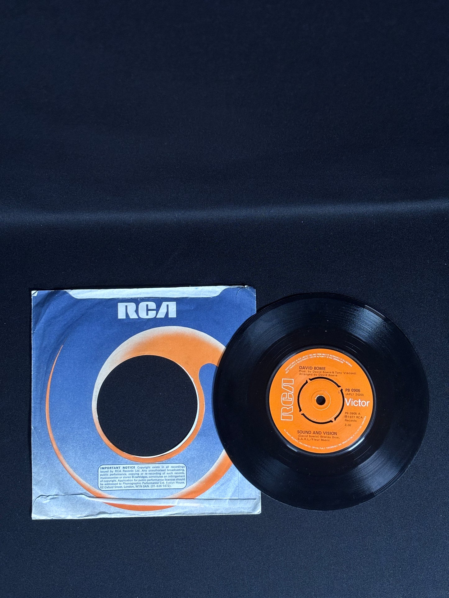 David Bowie Sound And Vision 1977 7” Single PB 0905 RCA VG Vinyl
