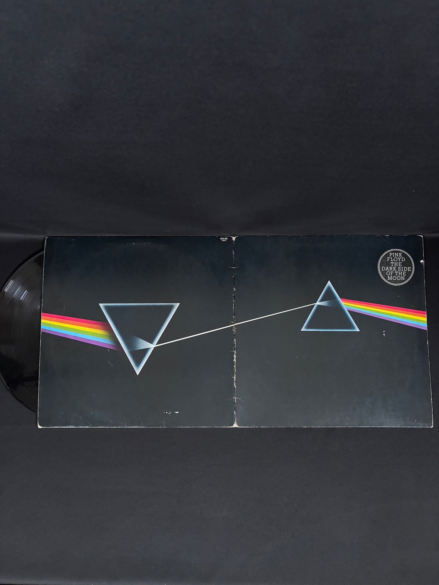 Pink Floyd Dark Side Of The Moon 1973 UK LP SHVL804 A-3 Blue Triangle VG