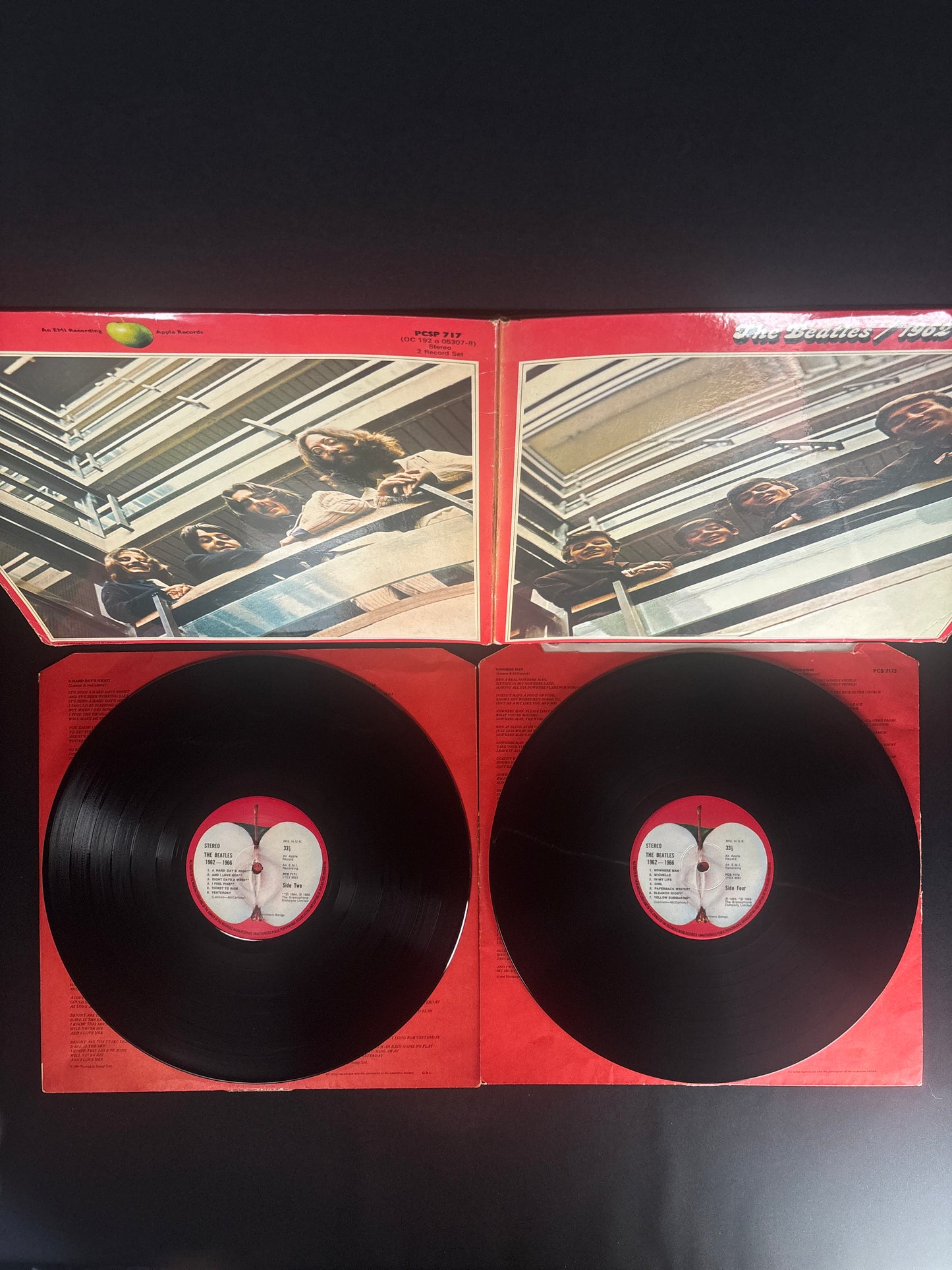 The Beatles 1962–1966 1973 UK 2LP Apple PCSP 717 YEX 906-1 Early Press VG+ Vinyl