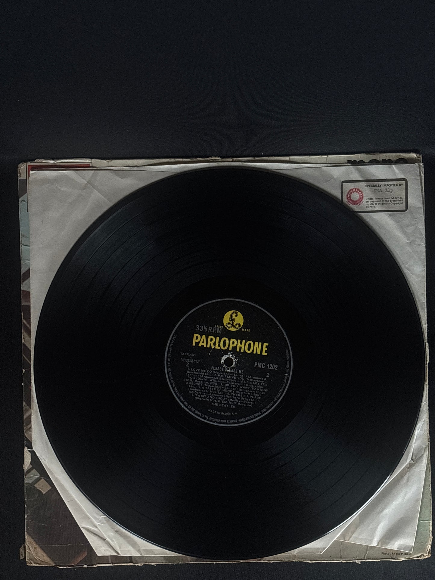 The Beatles Please Please Me 1963 UK LP Parlophone PMC 1202 XEX 421-1N Mono Early Press G+/VG Vinyl