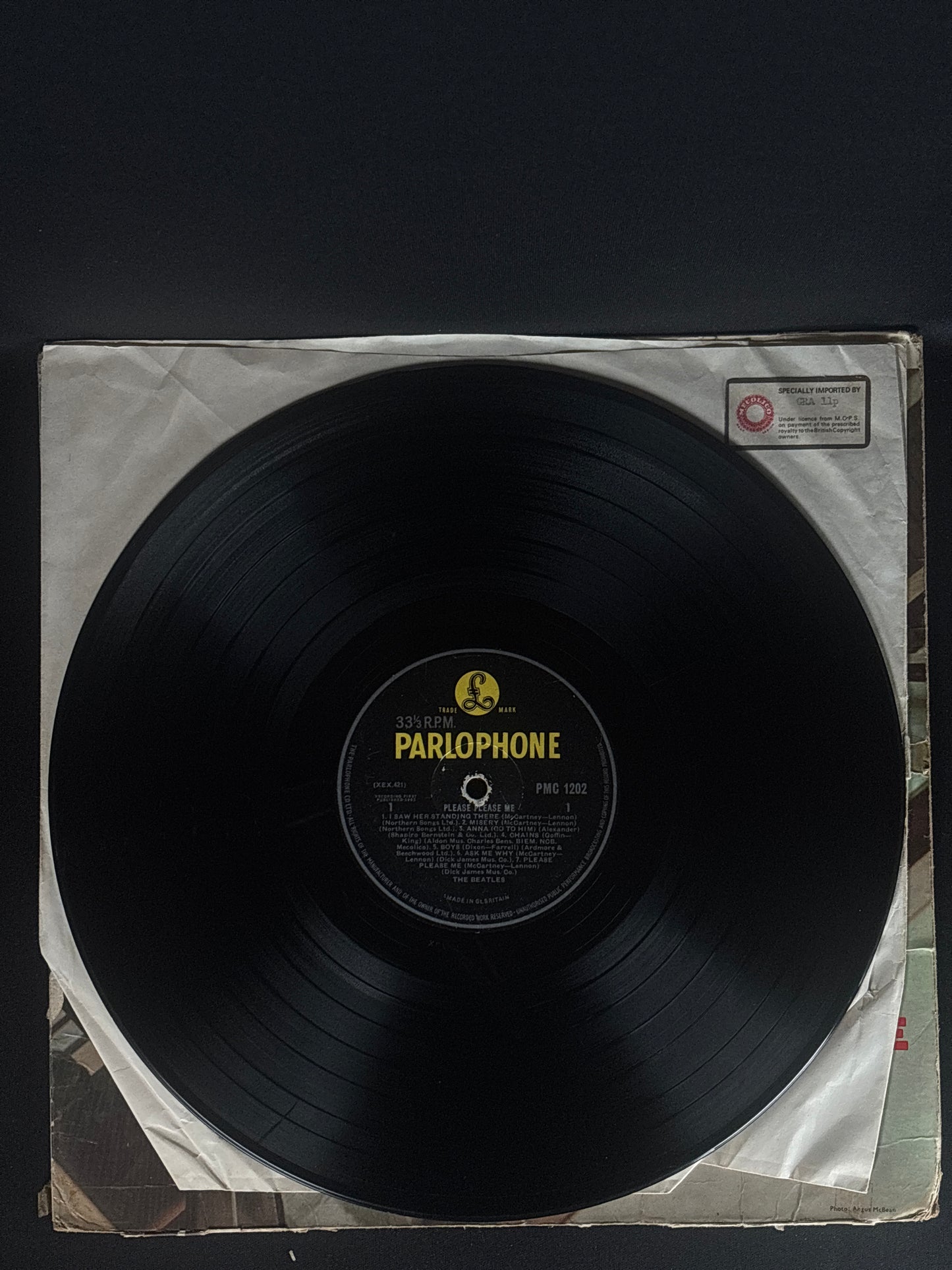 The Beatles Please Please Me 1963 UK LP Parlophone PMC 1202 XEX 421-1N Mono Early Press G+/VG Vinyl