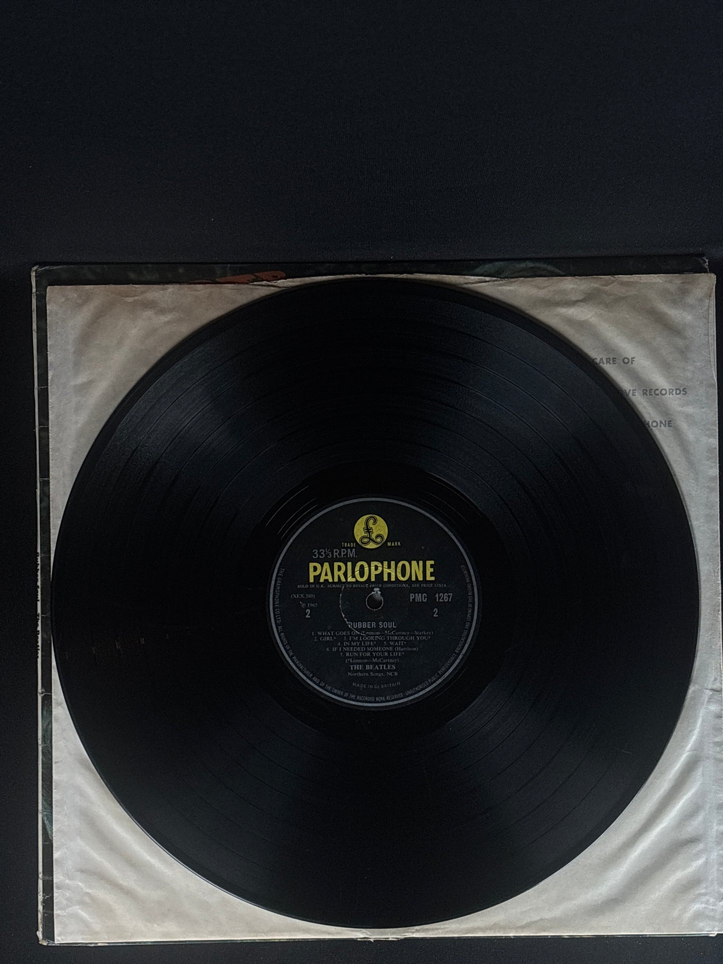 The Beatles Rubber Soul 1965 UK LP Parlophone PMC 1267 XEX 560-1 Mono Early Press VG+ Vinyl