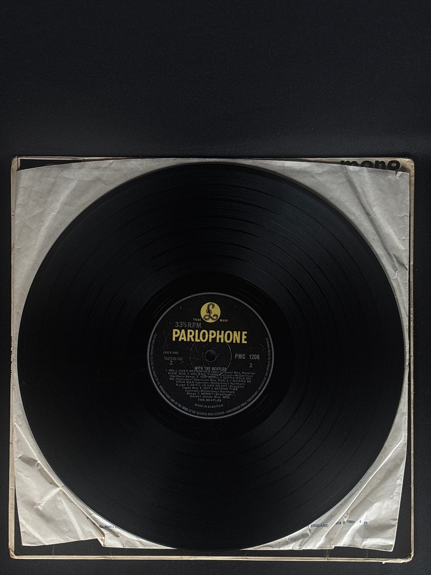 The Beatles With The Beatles 1963 UK Mono LP Parlophone PMC 1206 XEX 447-1N Early Press VG+ Vinyl