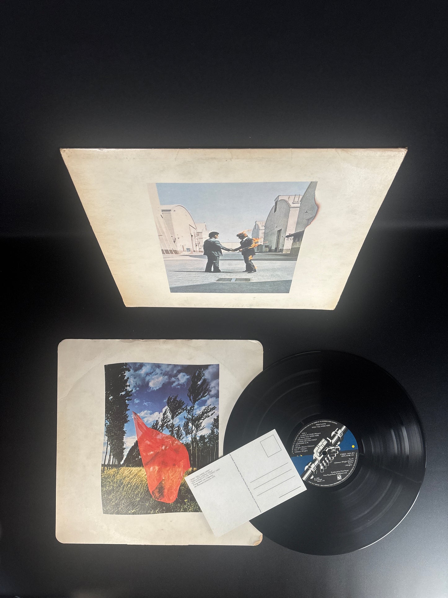 Pink Floyd Wish You Were Here 1975 UK LP Harvest SHVL 814 A-1 Early Press VG+ Vinyl