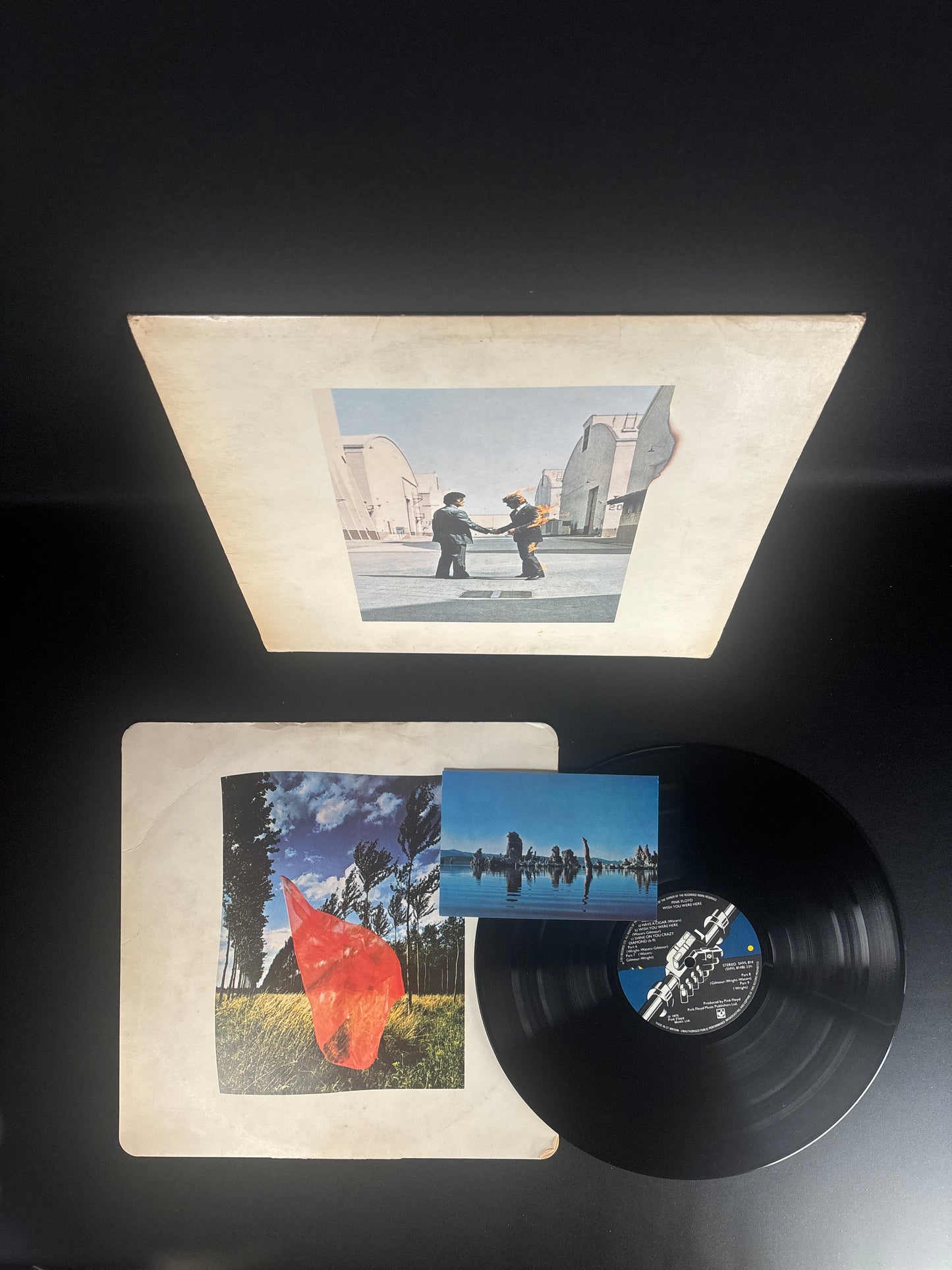 Pink Floyd Wish You Were Here 1975 UK LP Harvest SHVL 814 A-1 Early Press VG+ Vinyl