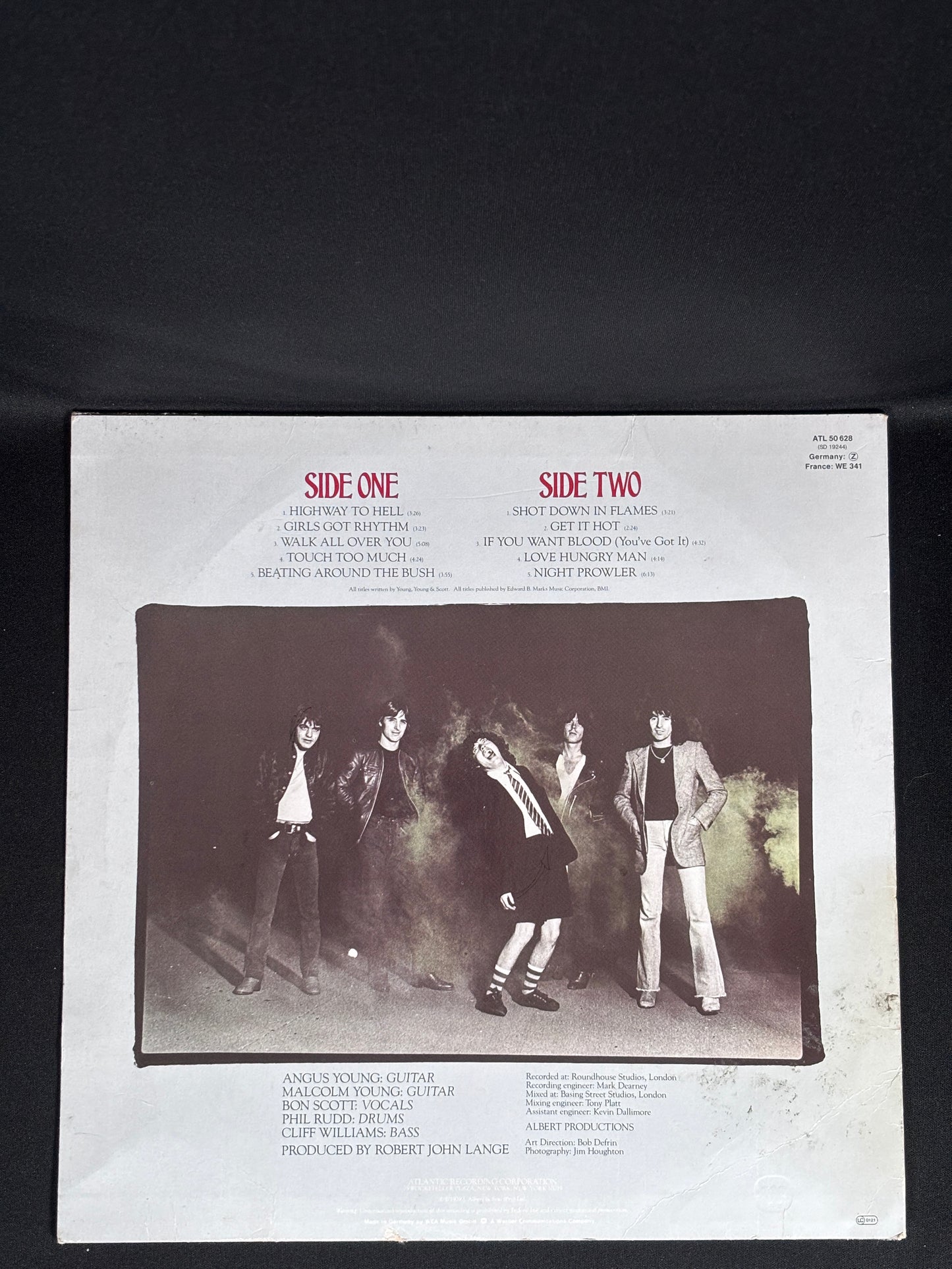 ACDC Highway To Hell 1979 UK LP K50628 A2 Bon Scott VG