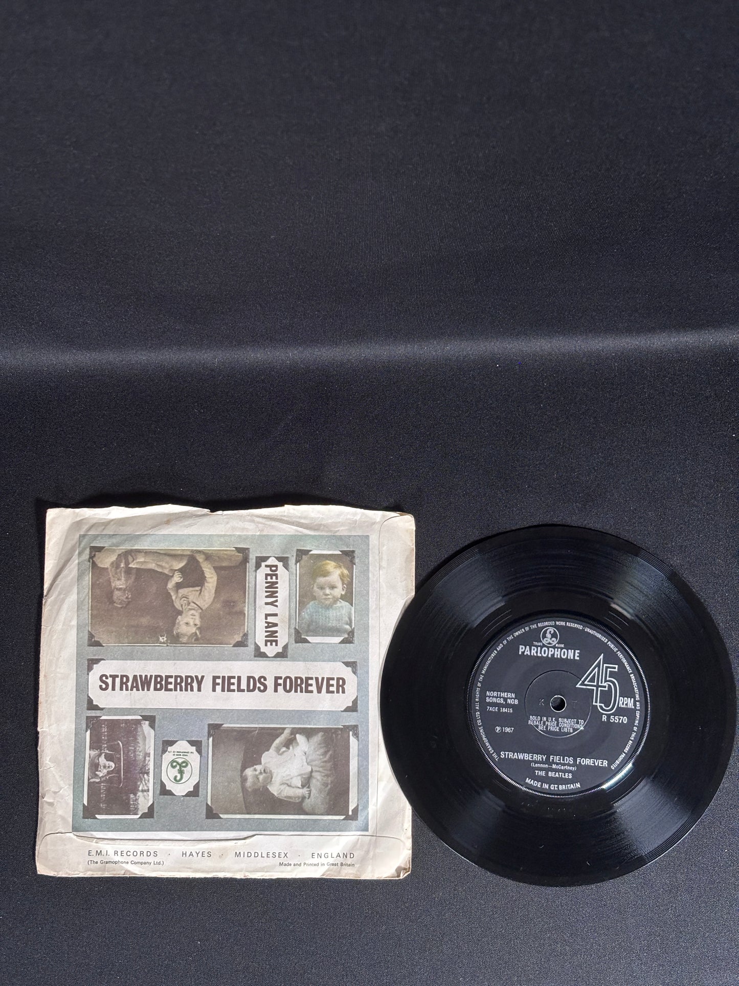 The Beatles Strawberry Fields Forever 1967 7” Single R5570 Parlophone VG Vinyl