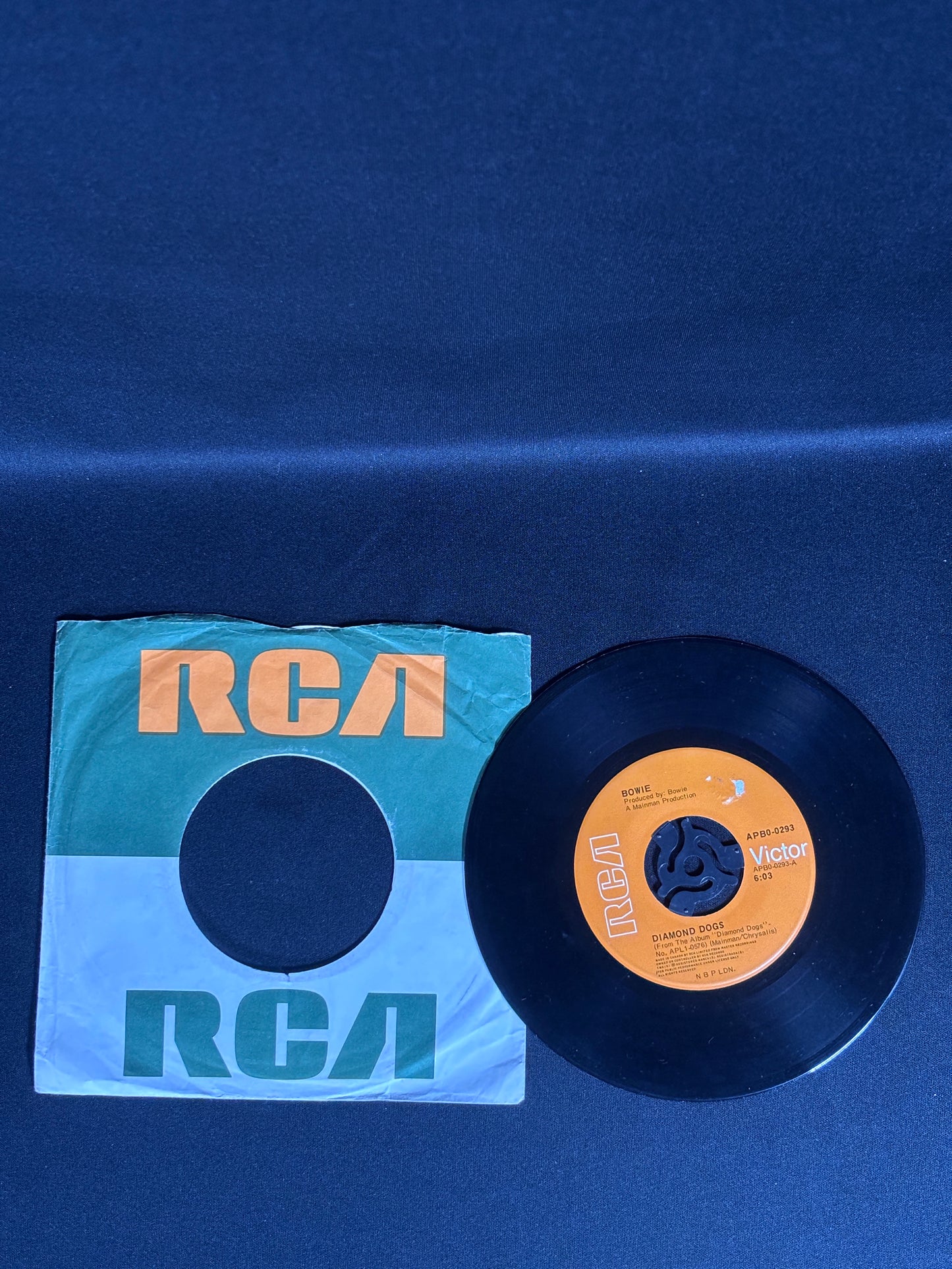 David Bowie Diamond Dogs 1974 7” Single RCA APBO-0293 VG Vinyl