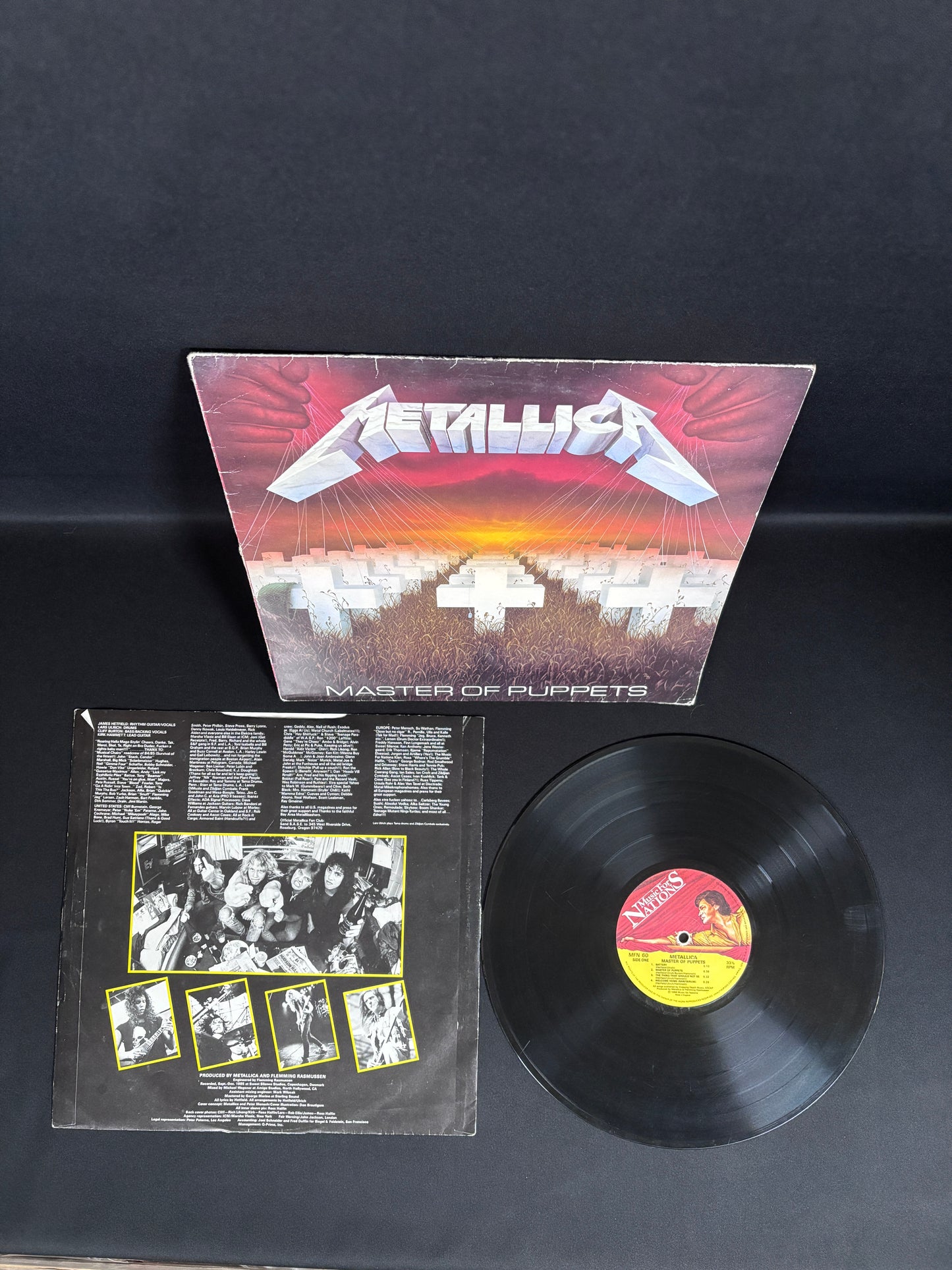 Metallica Master Of Puppets UK LP MFN 60 AA Music For Nations VG Classic Metal