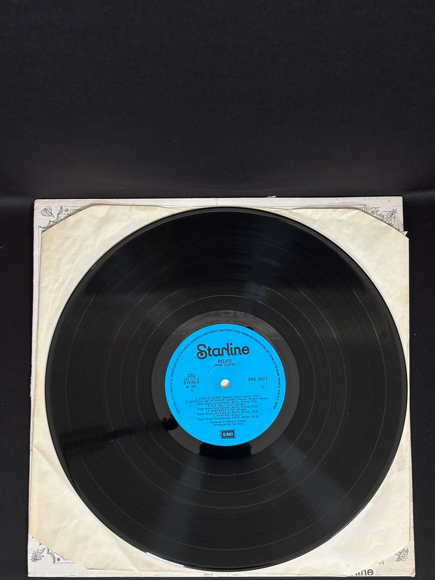 Pink Floyd Relics 1971 UK LP Starline SRS5071 A3 VG+ Vinyl G Sleeve