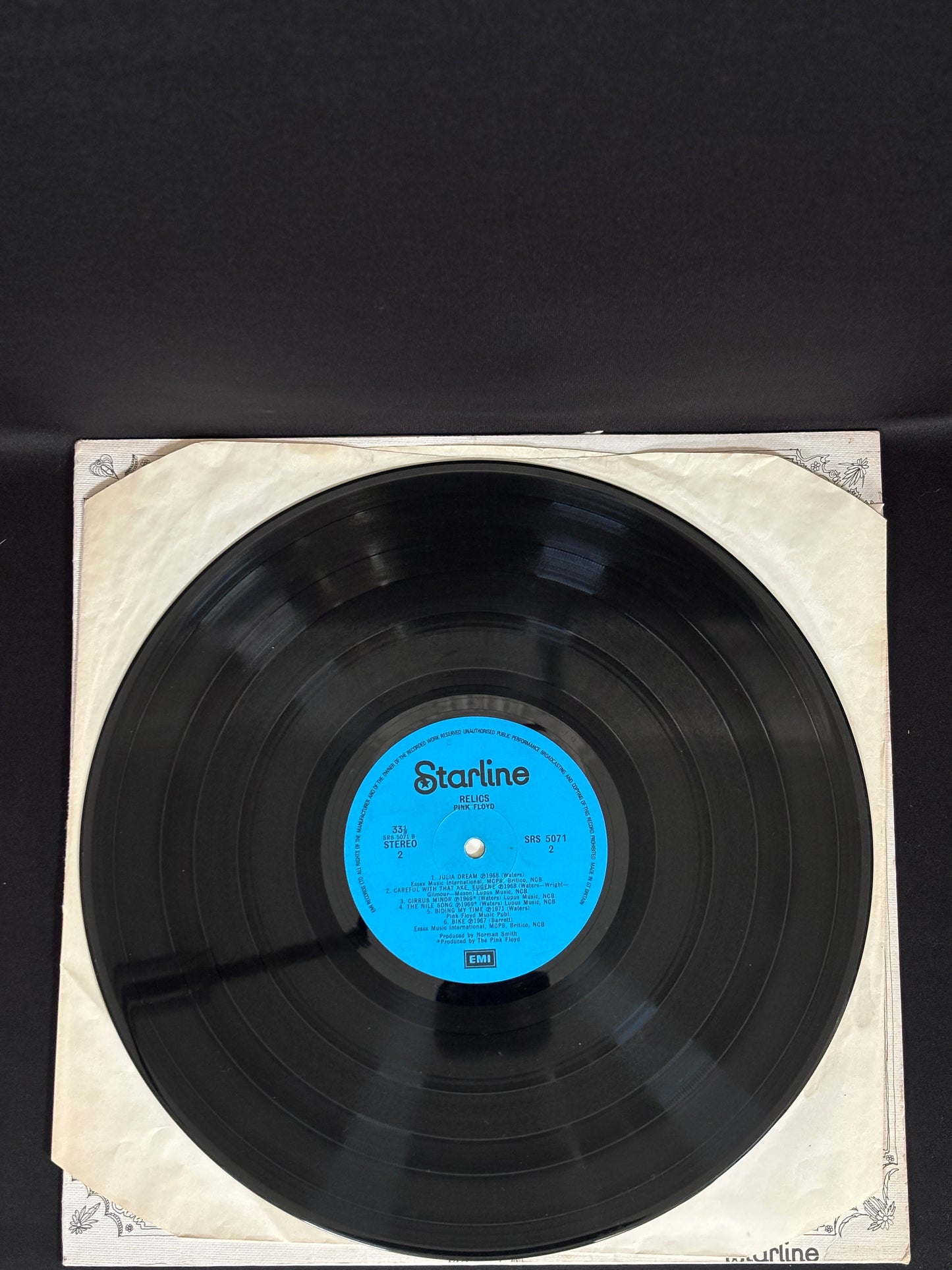 Pink Floyd Relics 1971 UK LP Starline SRS5071 A3 VG+ Vinyl G Sleeve